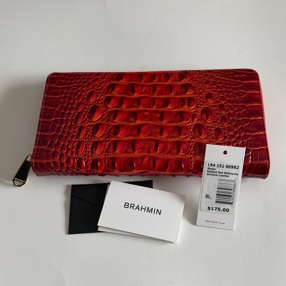 Brahmin- Skyler - Retired Radiant Red Melbourne Genuine Leather- NWT - Picture 2 of 10